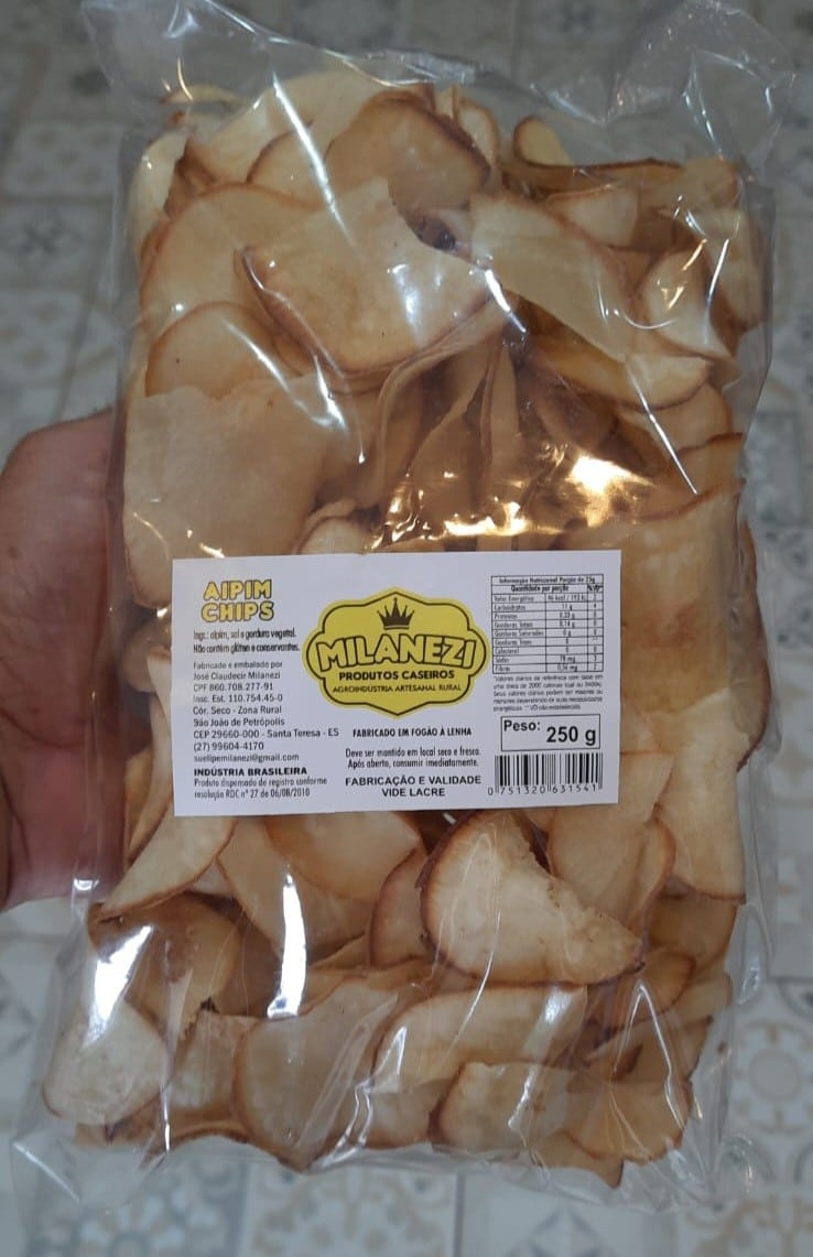Chips de Aipim Salgado 250g - Milanezi Produtos Caseiros
