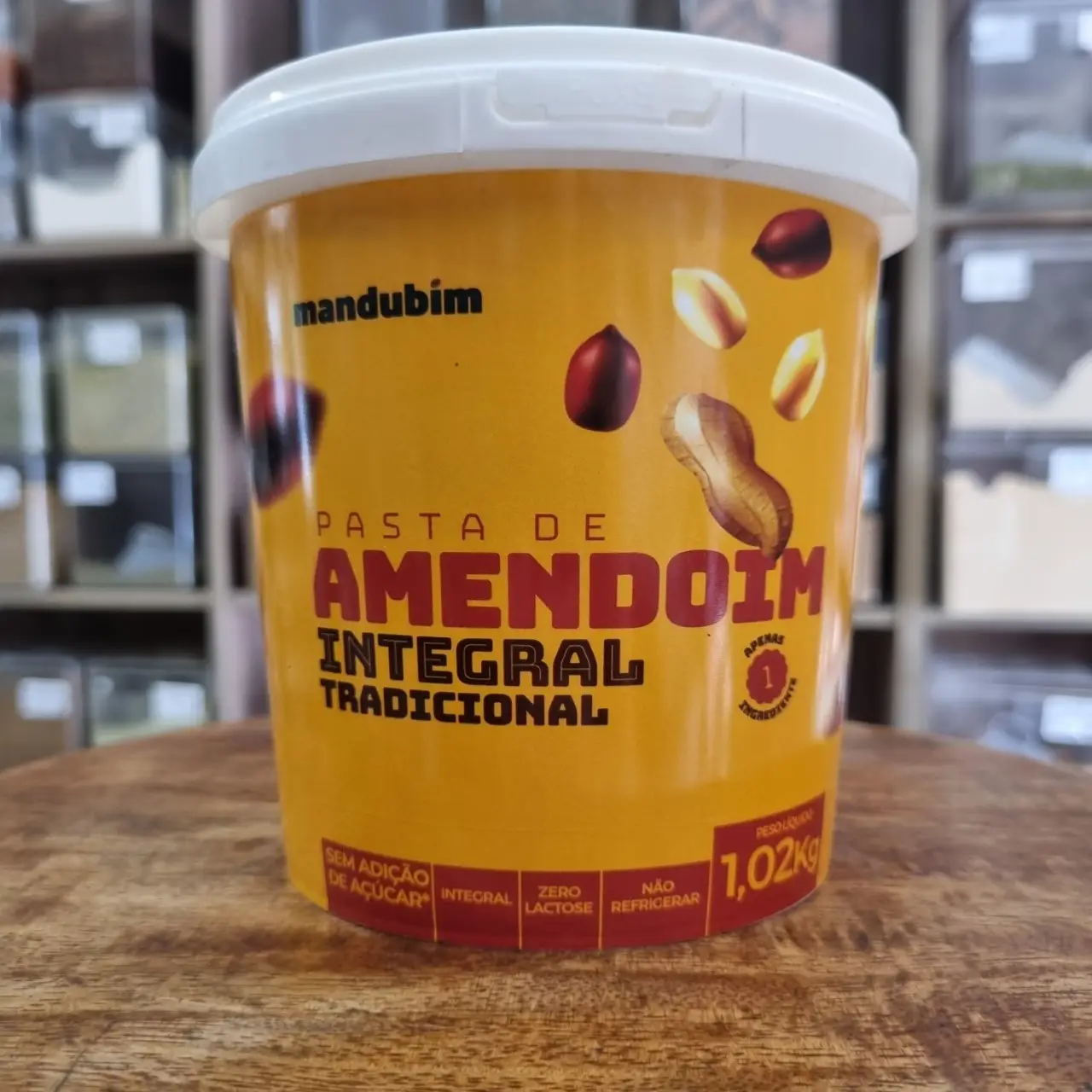 Pasta de Amendoim Integral - Tradicional - 1,02 kg - Mandubim